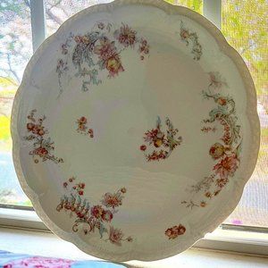 RARE Schleiger 235 HAVILAND Co Limoges Coupe Chop Plate Circa 1894-1931